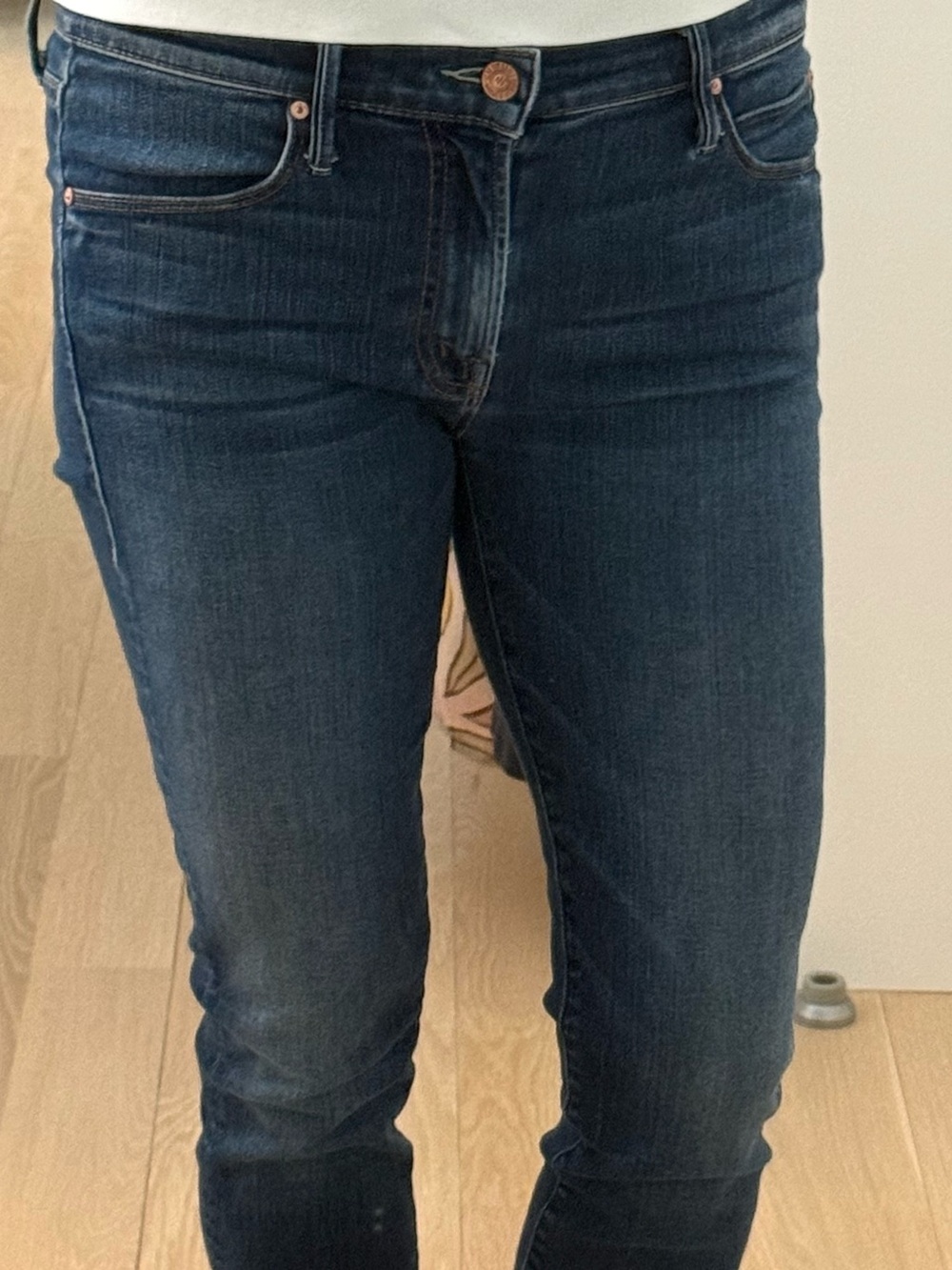 MOTHER Dark Indigo Skinny Jeans